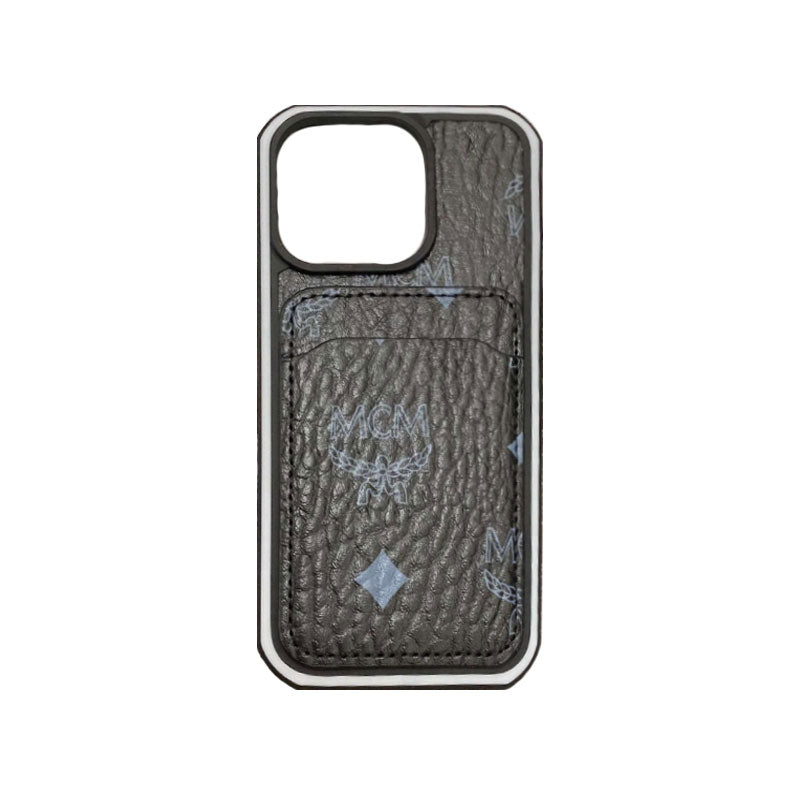 MCM iPhone Case With Card Holder Yellow-MCK240603