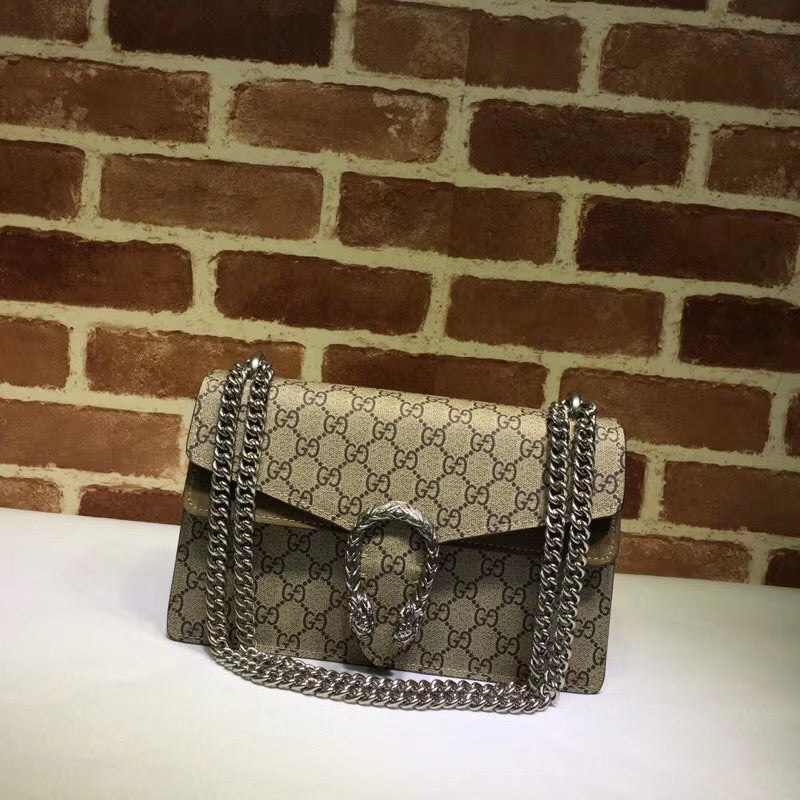 Classic Monogram Handbag - ThePoshLabel - Beige
