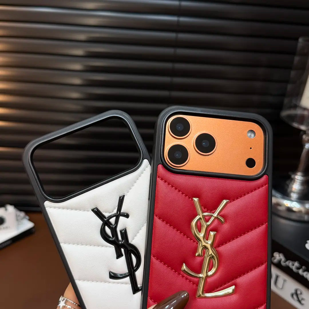 Luxury Quilted Leather iPhone Case β Shockproof Slim Protective Cover