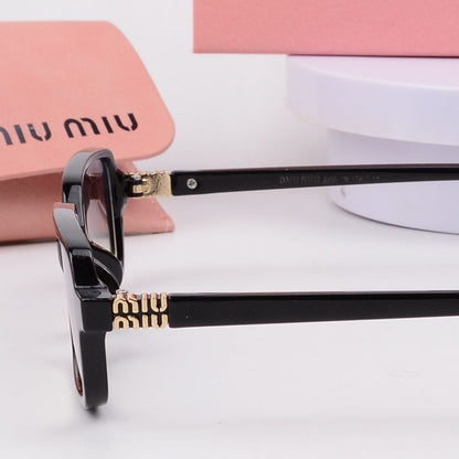 Leopard Print Square Frame Retro Glasses &amp; Sunglasses