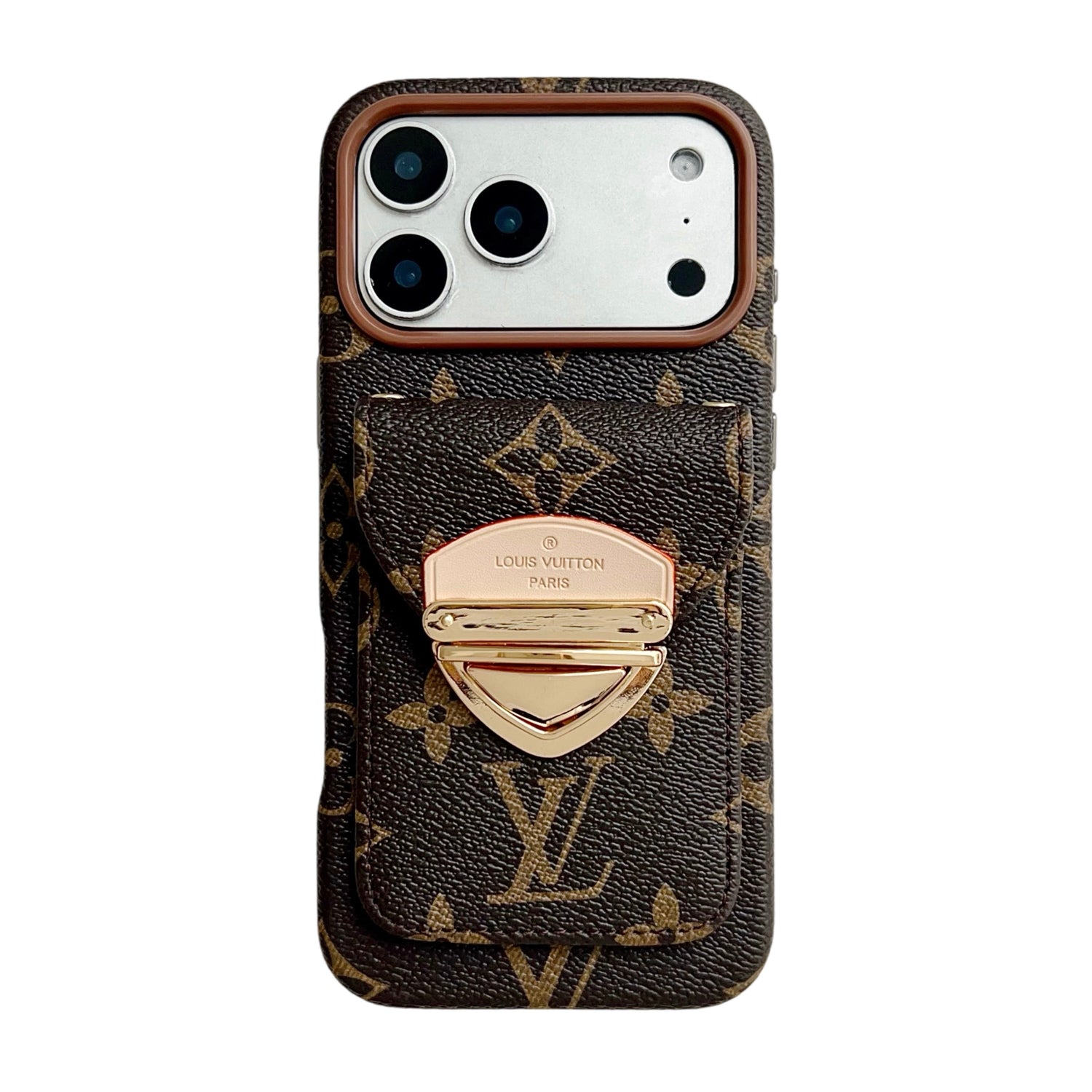 Luxury Crossbody iPhone Case with Card Pocket &amp; Detachable Strap