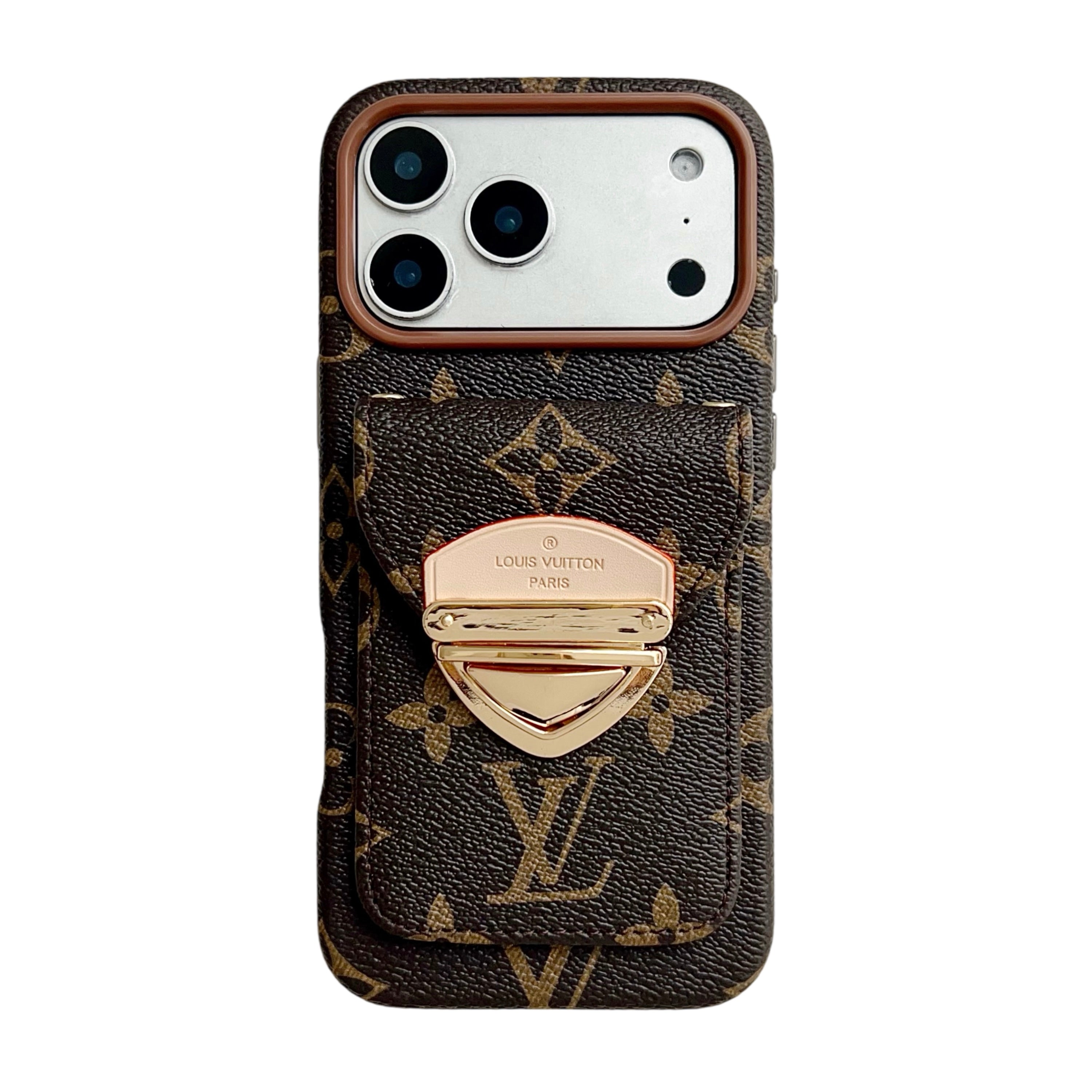 Luxury Crossbody iPhone Case with Card Pocket &amp; Detachable Strap