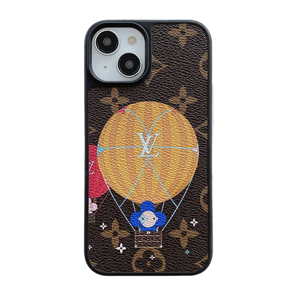 Luxury Balloon &amp; Heart Leather iPhone Case