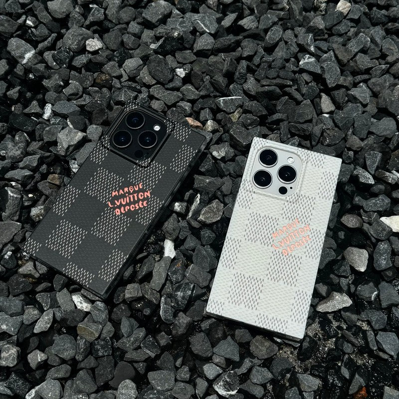 Luxury Black &amp; White Sqaure iPhone Case