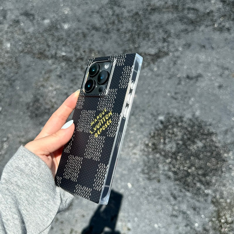 Luxury Black &amp; White Sqaure iPhone Case