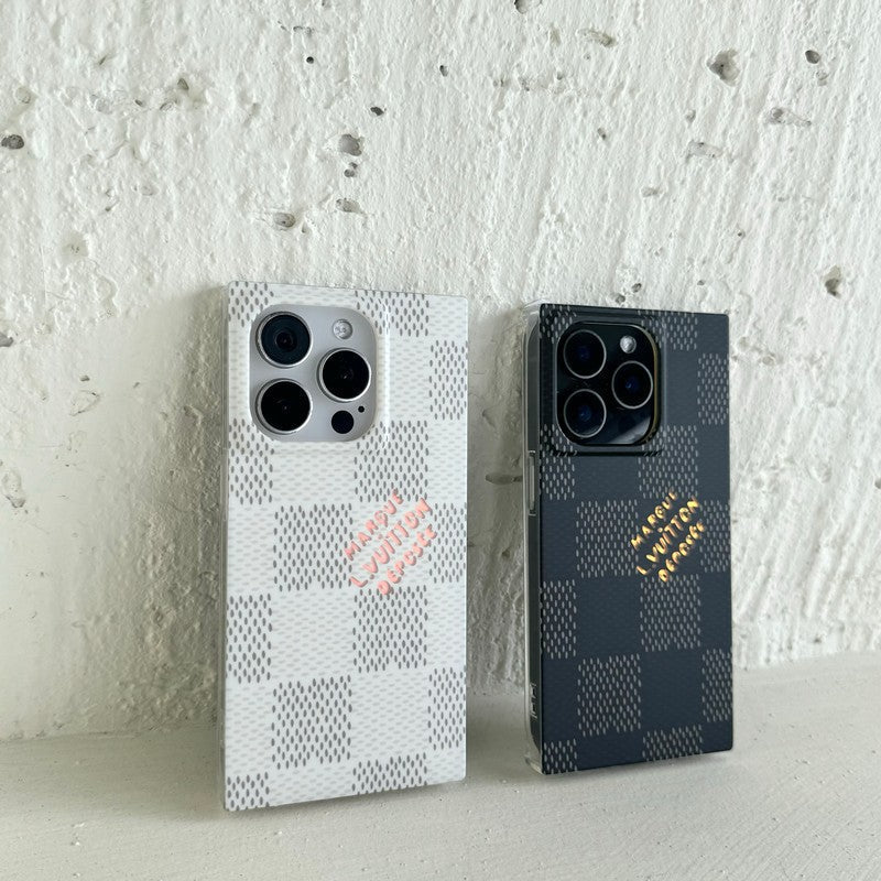 Luxury Black &amp; White Sqaure iPhone Case