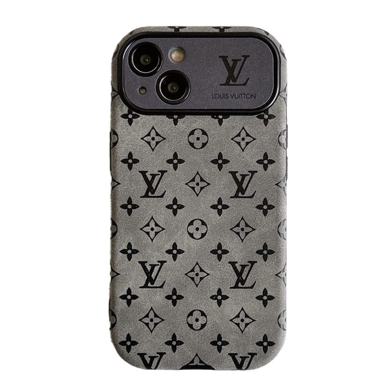 Luxury Brown &amp; Black Classic Leather iPhone Case