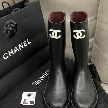 Elegant Classic Waterproof Tall Boots – Timeless Style &amp; Comfort