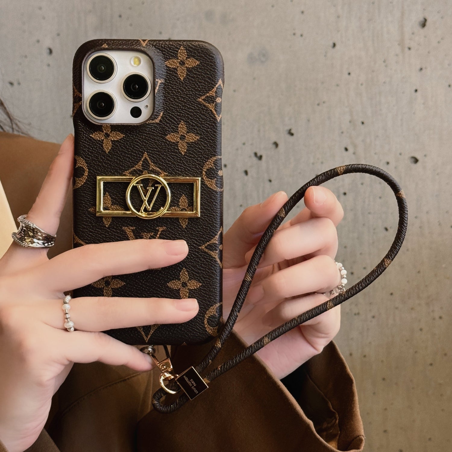 Luxury Card Holder Chain iPhone Case