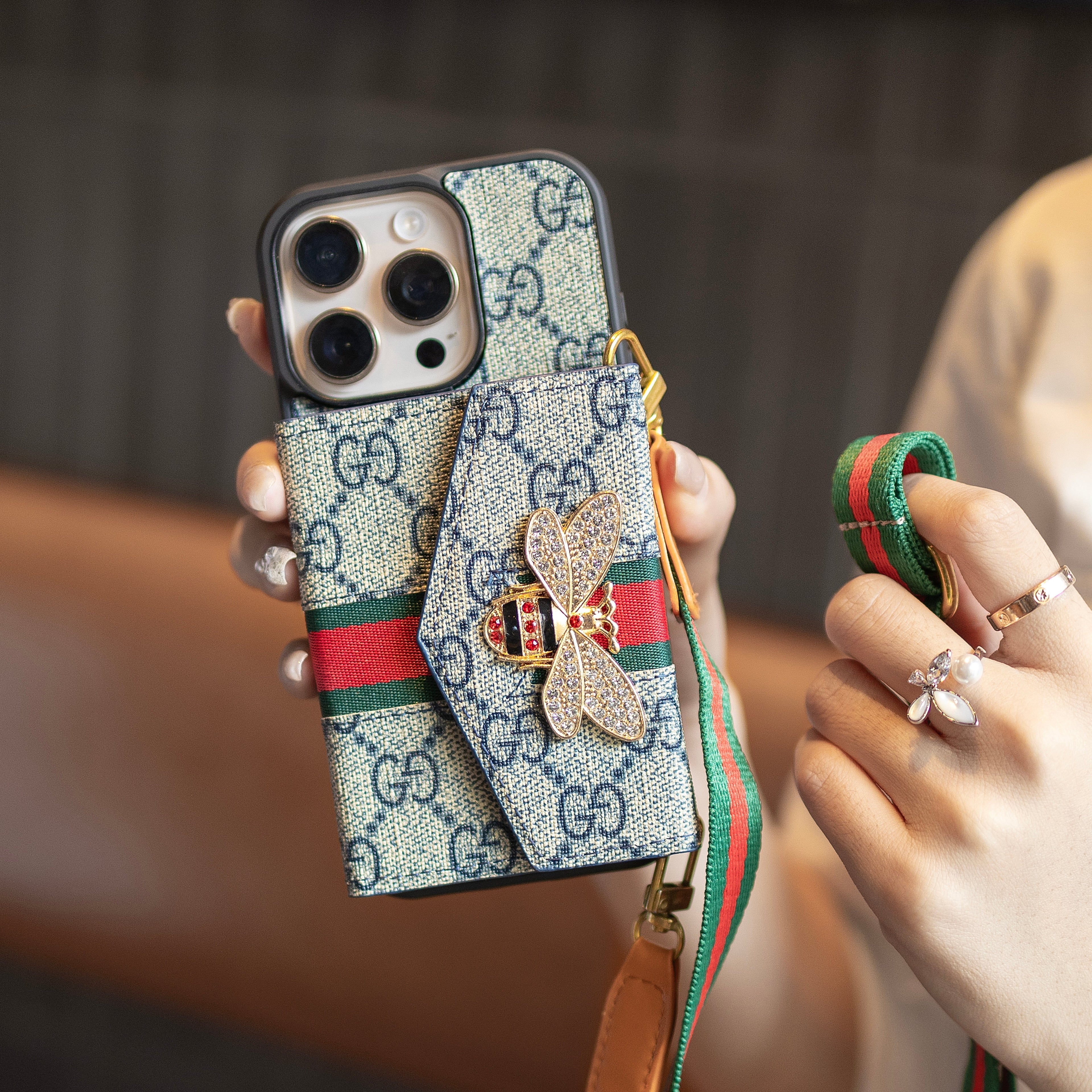 Premium Advanced Crossbody iPhone Case with Card Holder &amp; Shoulder Strap
