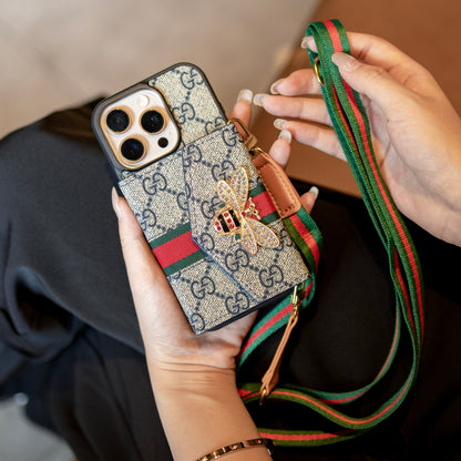 Premium Advanced Crossbody iPhone Case with Card Holder &amp; Shoulder Strap