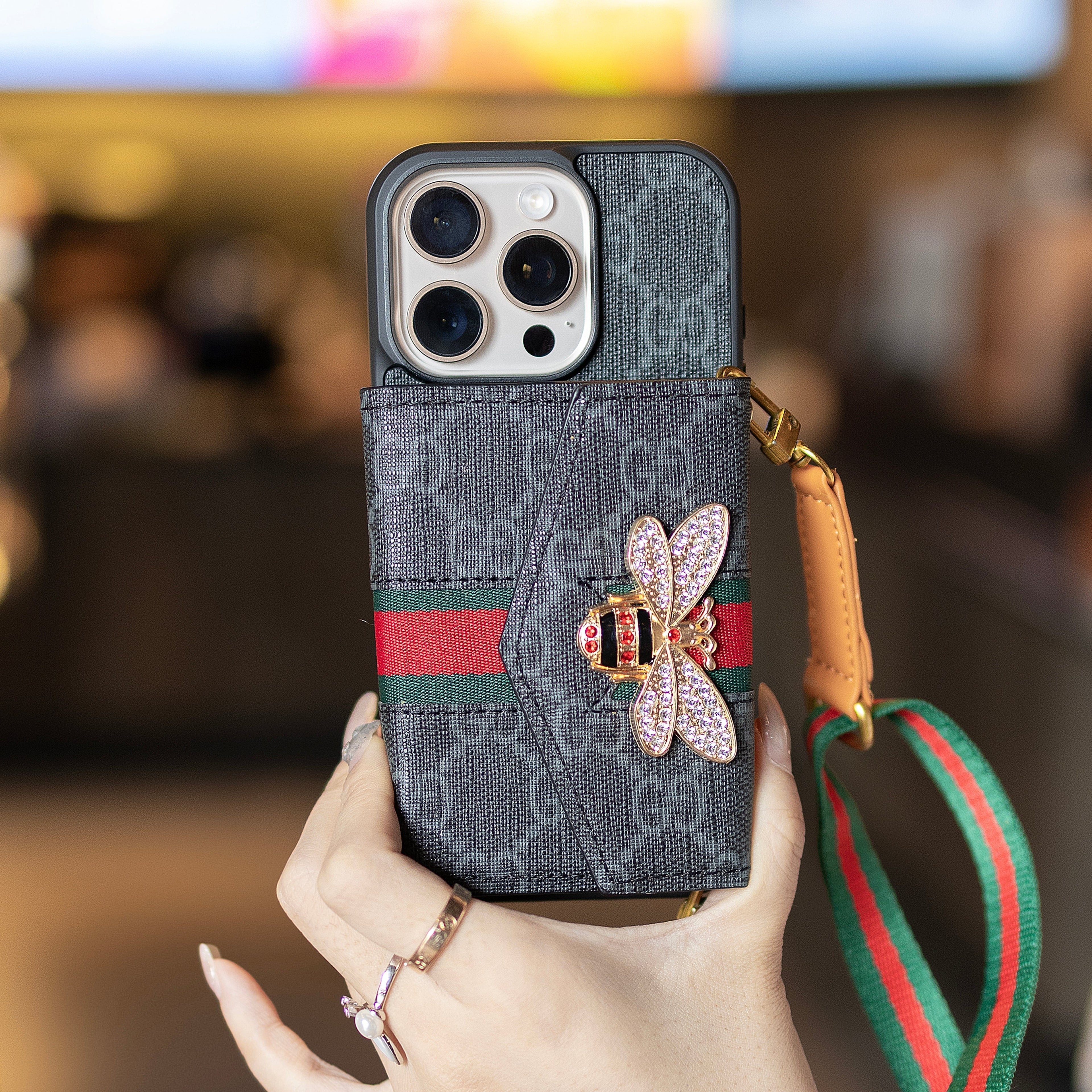 Premium Advanced Crossbody iPhone Case with Card Holder &amp; Shoulder Strap