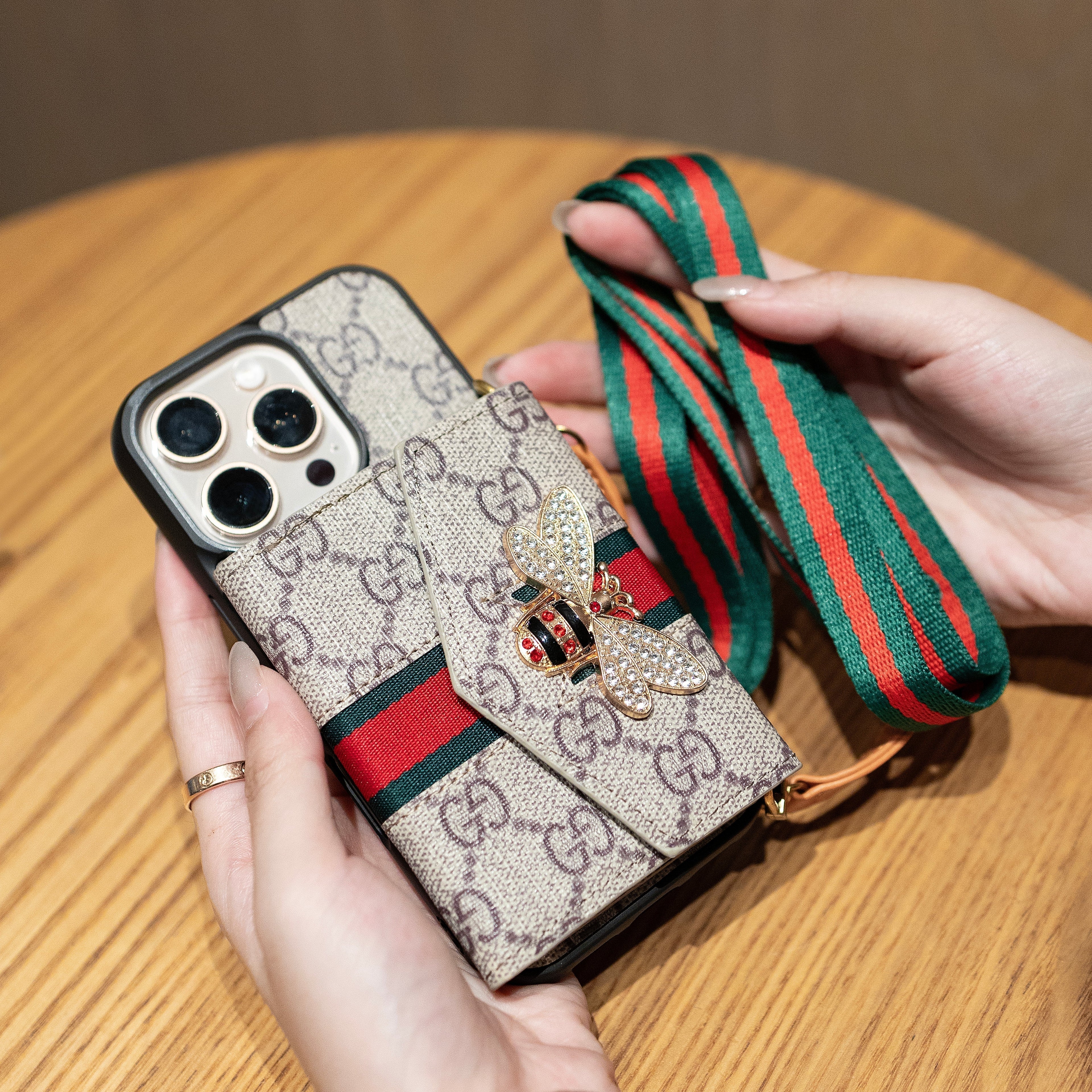 Premium Advanced Crossbody iPhone Case with Card Holder &amp; Shoulder Strap