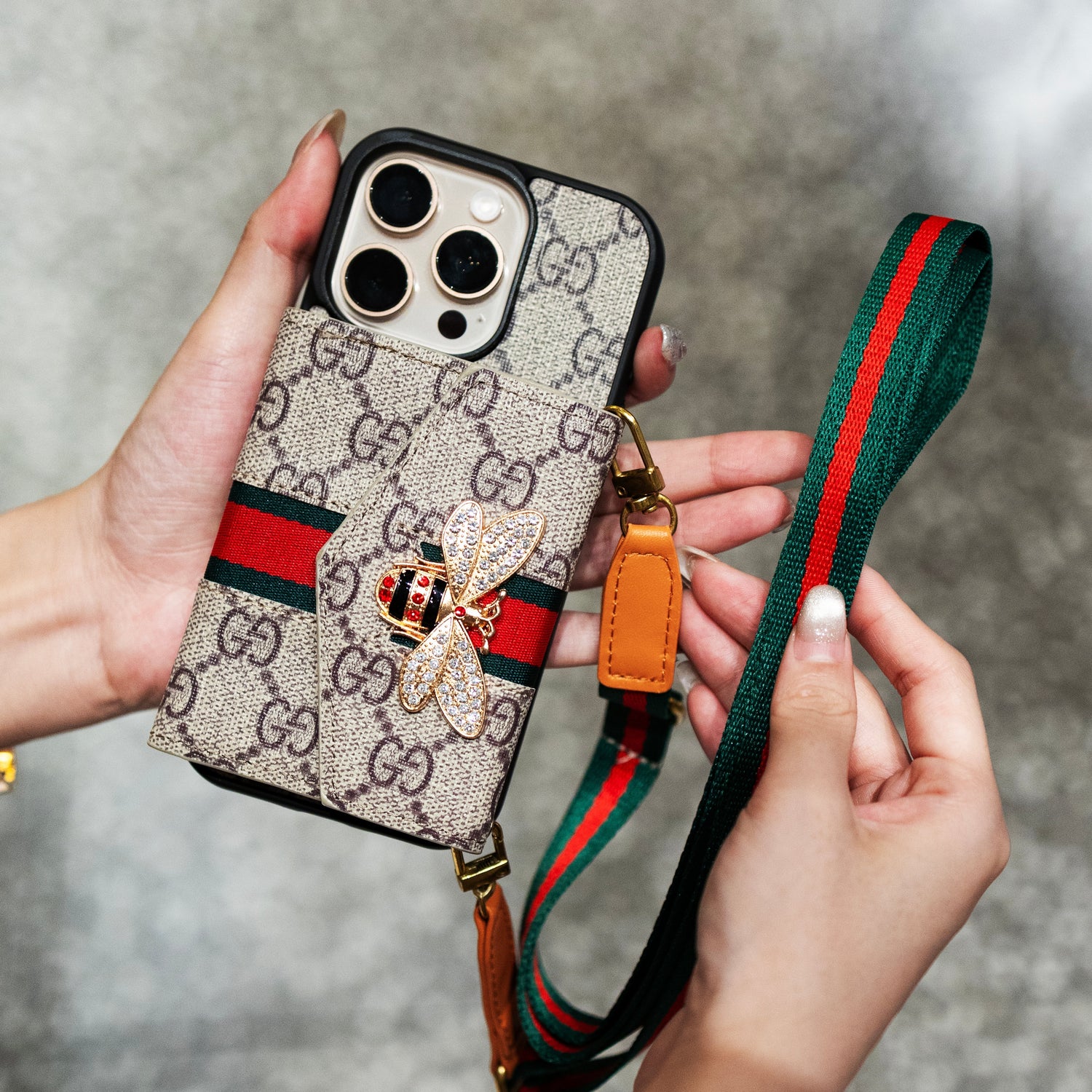 Premium Advanced Crossbody iPhone Case with Card Holder &amp; Shoulder Strap