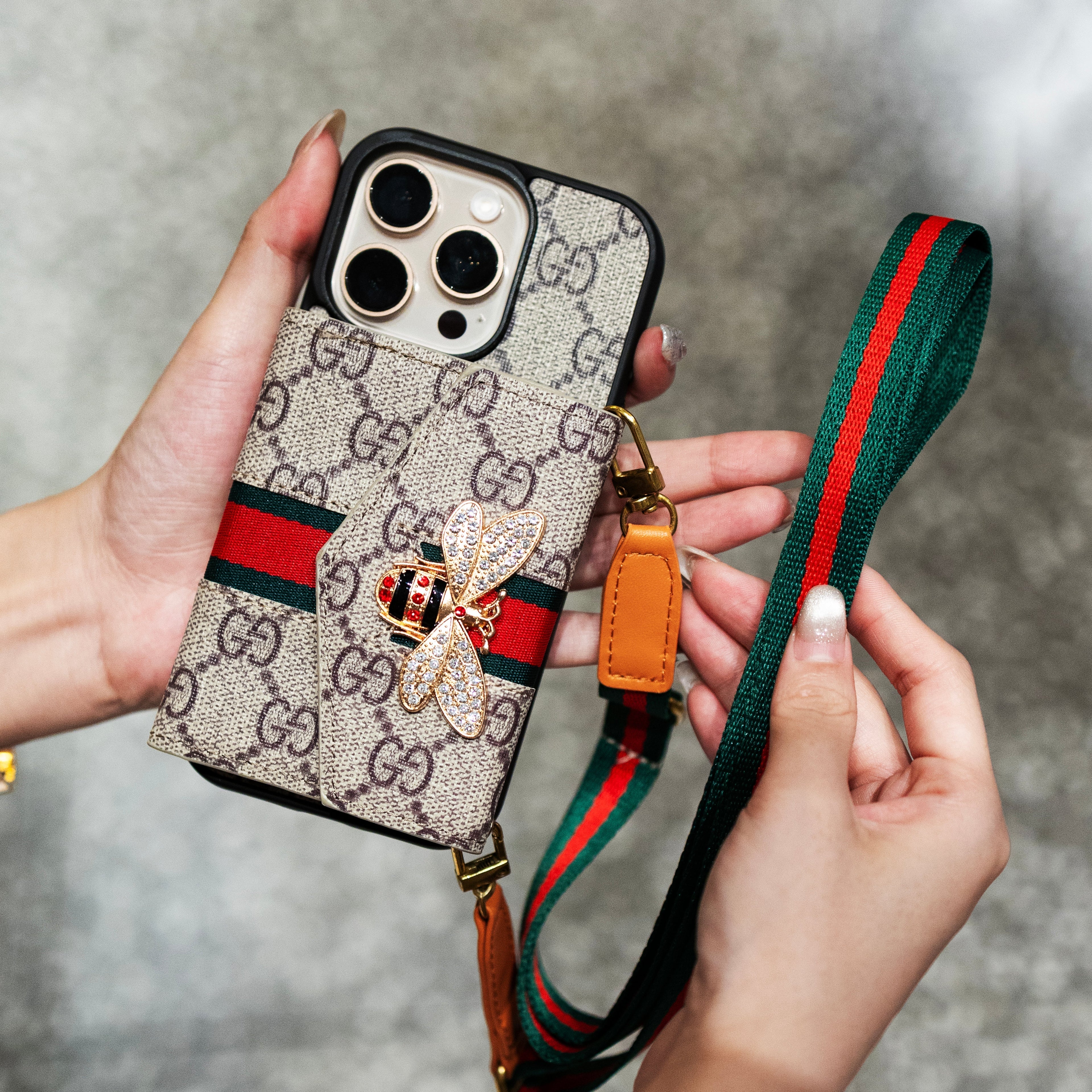 Premium Advanced Crossbody iPhone Case with Card Holder &amp; Shoulder Strap