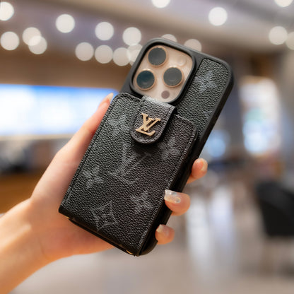 Luxury Crossbody iPhone Case with Card Holder &amp; Strap