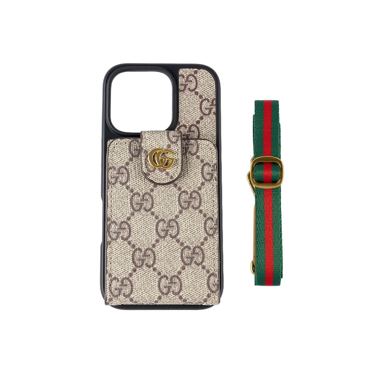 Luxury Crossbody iPhone Case with Card Holder &amp; Strap