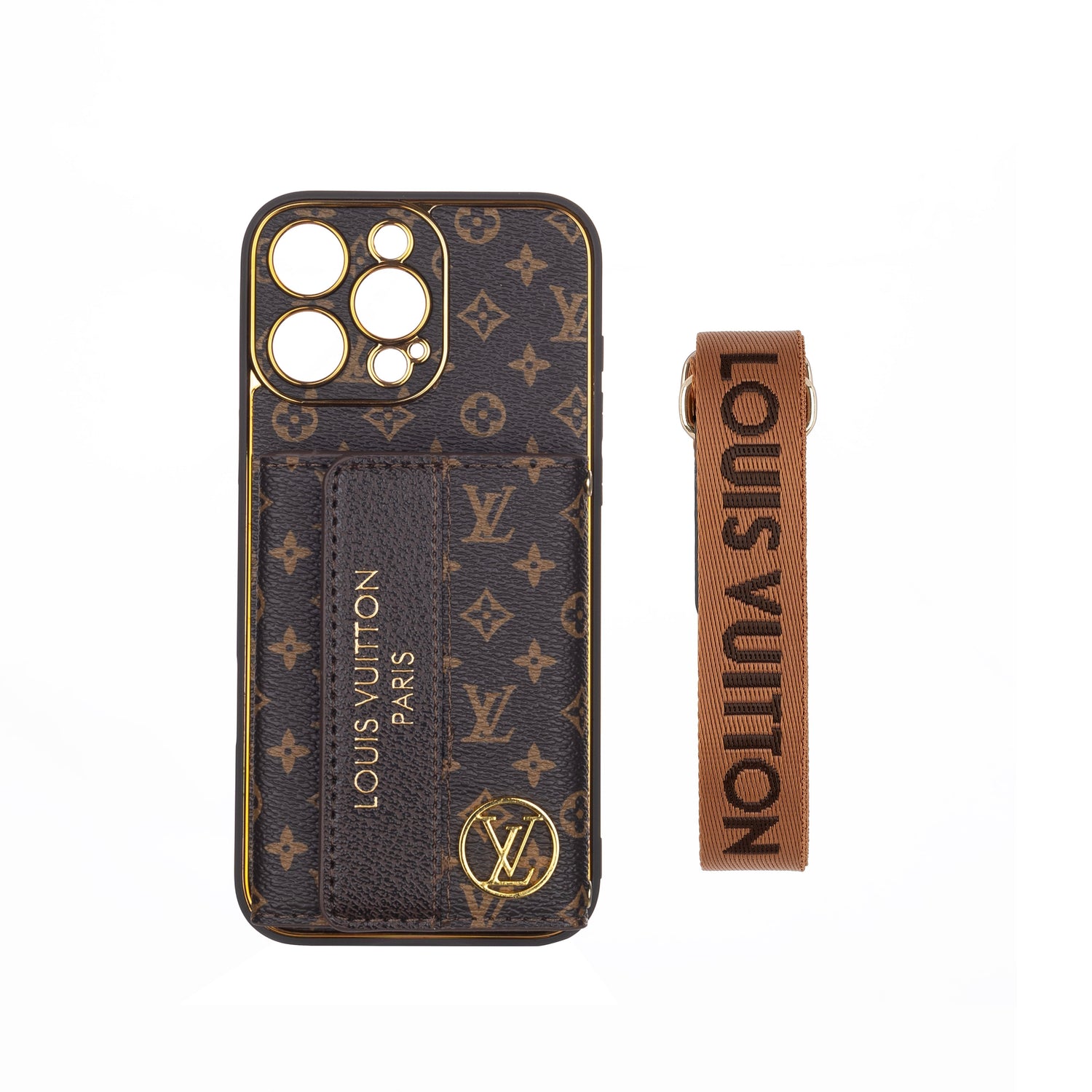 Luxury Advanced Leather iPhone Case with Card Holder &amp; Strap