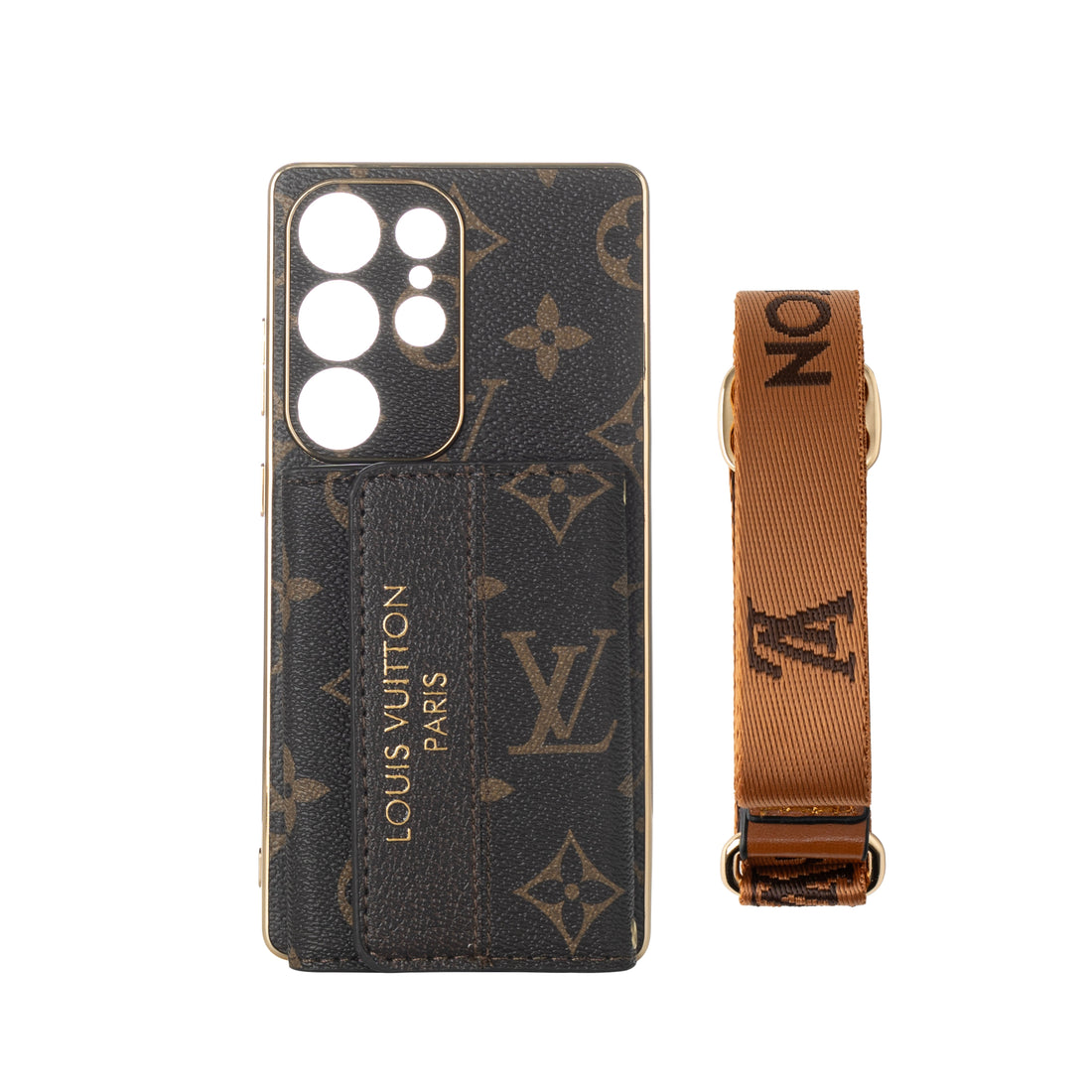 Premium Leather Samsung Case with Card Holder &amp; Wrist Strap