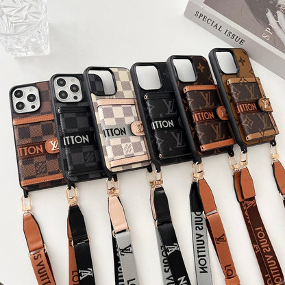 Luxury Card Bag Chain Black &amp; White iPhone Case