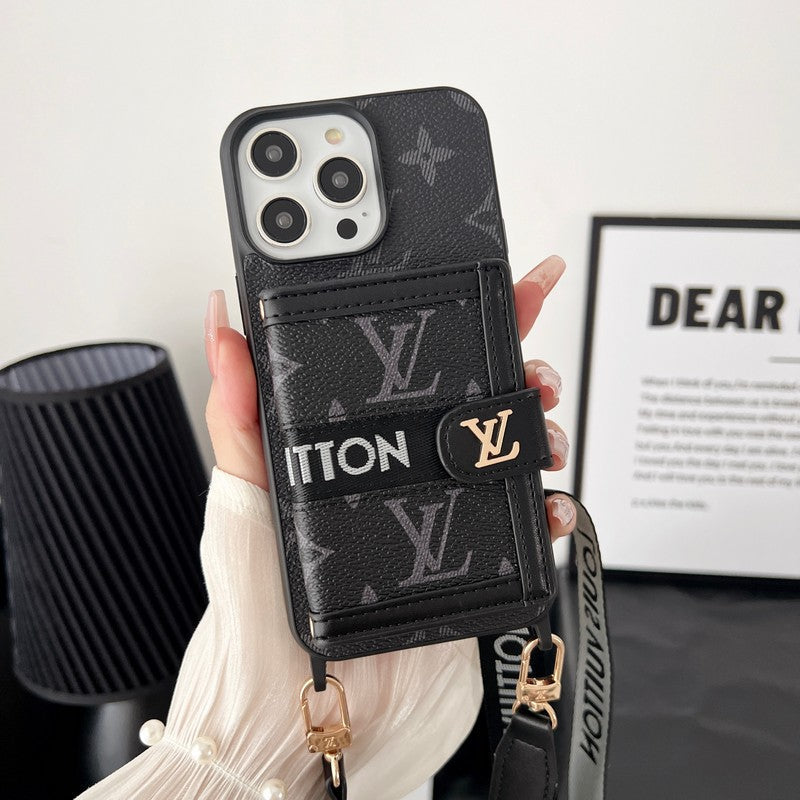 Luxury Card Bag Chain Black &amp; White iPhone Case
