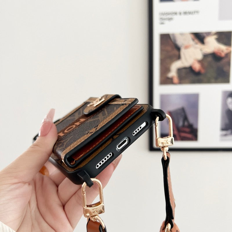 Luxury Card Bag Chain Black &amp; White iPhone Case
