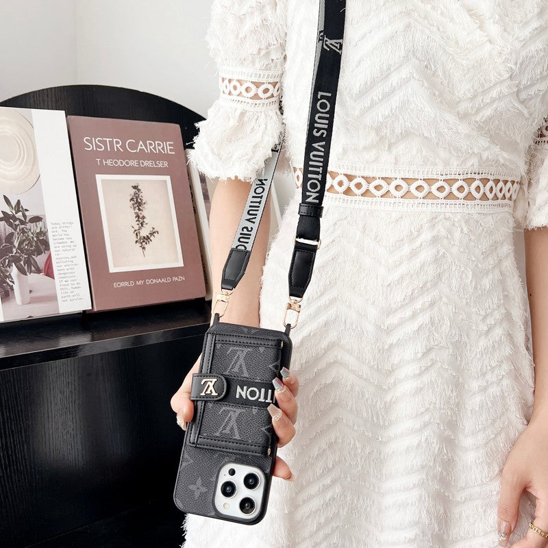 Luxury Card Bag Chain Black &amp; White iPhone Case
