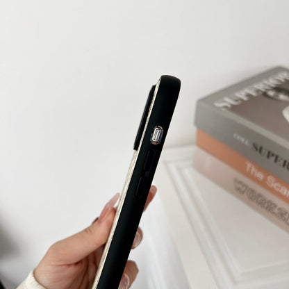 Luxury Black &amp; White Crossbody iPhone Case