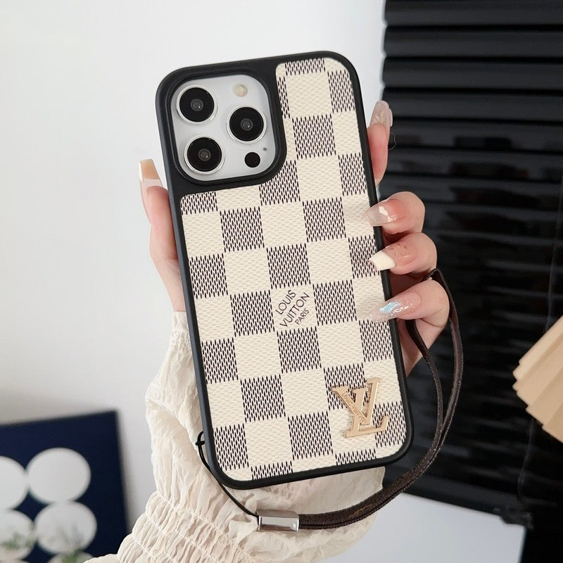 Luxury Black &amp; White Hand Chain iPhone Case