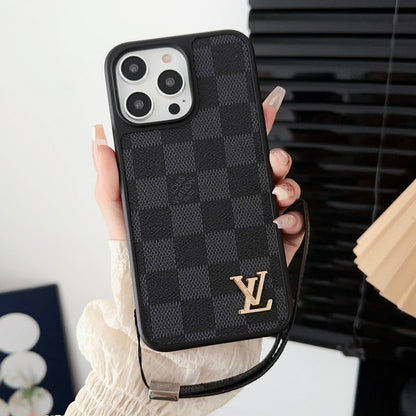 Luxury Black &amp; White Hand Chain iPhone Case