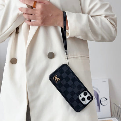 Luxury Black &amp; White Hand Chain iPhone Case