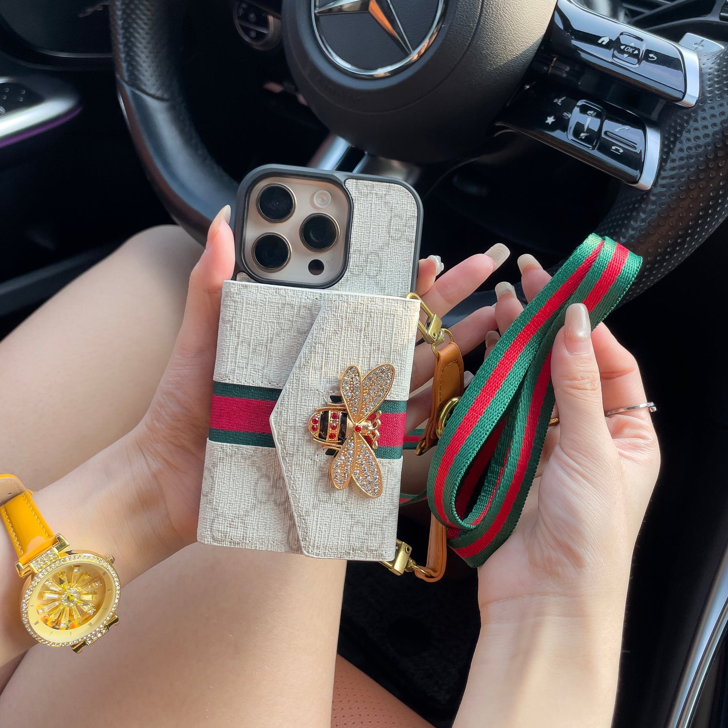 Premium Advanced Crossbody iPhone Case with Card Holder &amp; Shoulder Strap