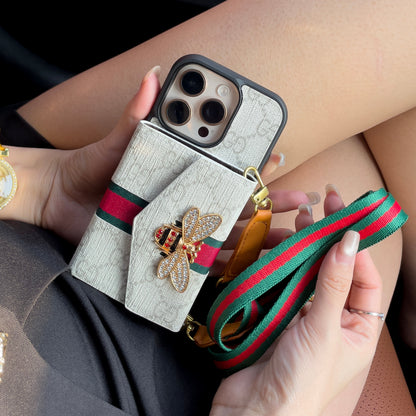Premium Advanced Crossbody iPhone Case with Card Holder &amp; Shoulder Strap