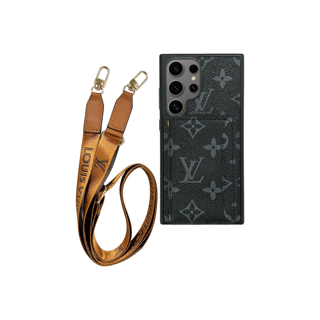 Cardholder x Lanyard Signature Black Case | Samsung - ThePoshLabel