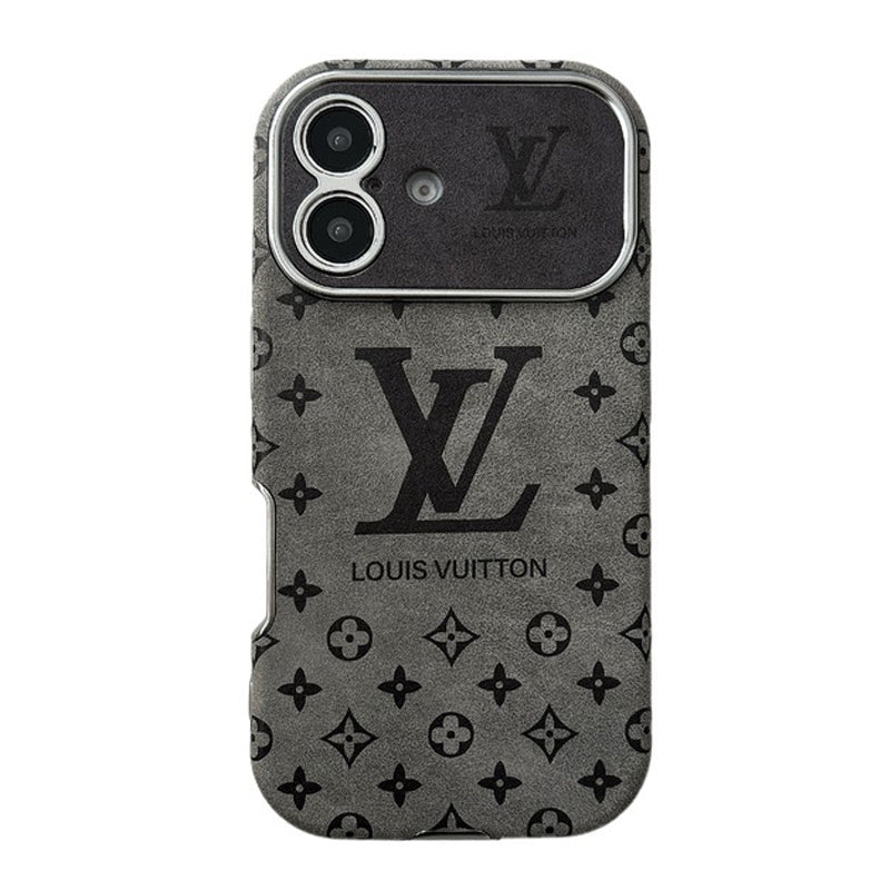 Luxury Brown &amp; Black Color Leather iPhone Case