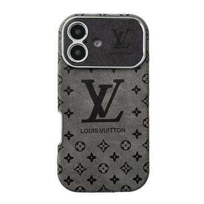Luxury Brown &amp; Black Color Leather iPhone Case