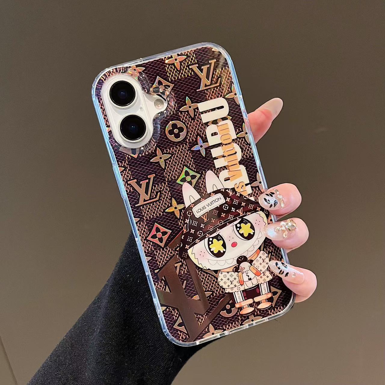 Luxury Labubu L &amp; V iPhone Case – Cute Meets Class